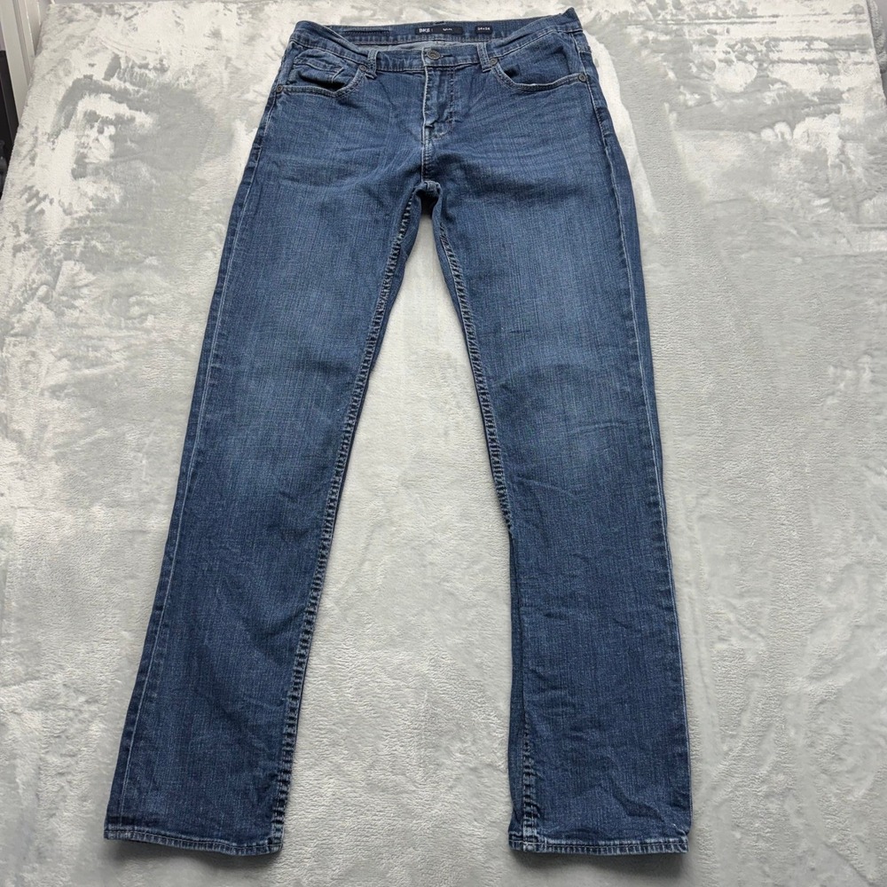 BKE Nolan Jeans Men 34x34 Blue Straight Leg Stretch Denim ABP2668 Casual Pants